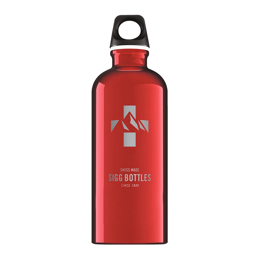 SIGG Traveller 旅行家經典鋁瓶 0.6L 紅色瑞士馬特洪峰