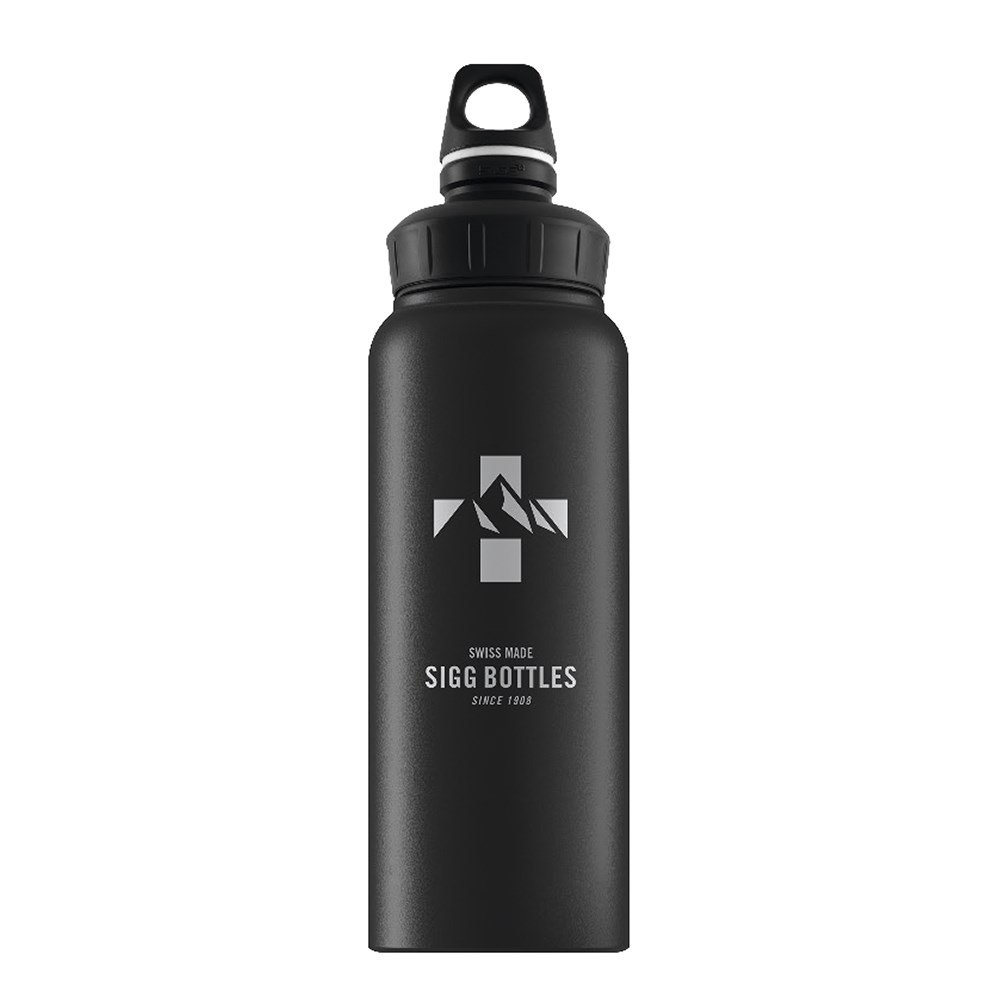 SIGG WMB 寬口鋁瓶 1L　黑色瑞士馬特洪峰