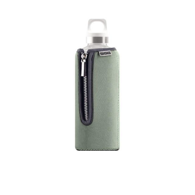 SIGG Stella 玻璃水壺+ 灰綠色Neoprene 潛水布保護套 0.5L