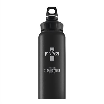 SIGG WMB 寬口鋁瓶 1L　黑色瑞士馬特洪峰